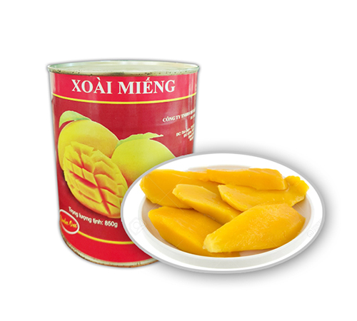 Canned mango pieces