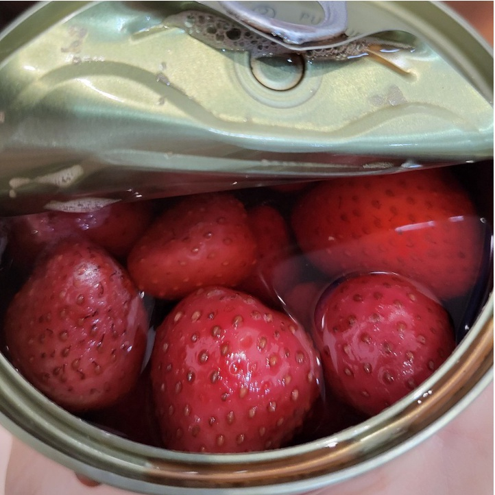 Dâu tây đóng lon